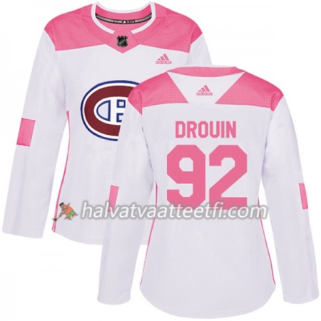 Naisten NHL Montreal Canadiens Pelipaita Jonathan Drouin 92 Adidas 2017-2018 Valkoinen Vaaleanpunainen Fashion Authentic